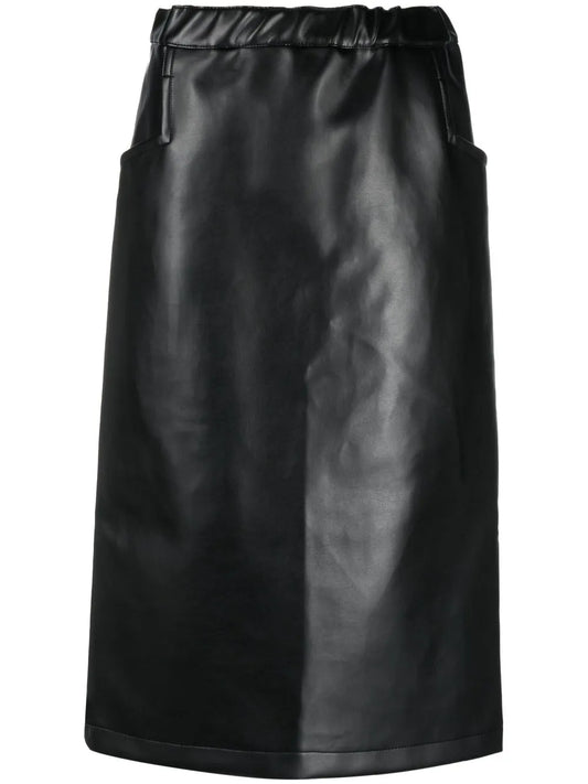 High-Waisted Faux Leather Skirt