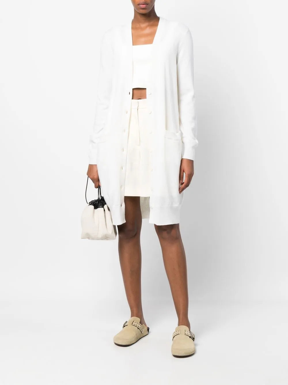 Button-Up Cashmere Cardigan
