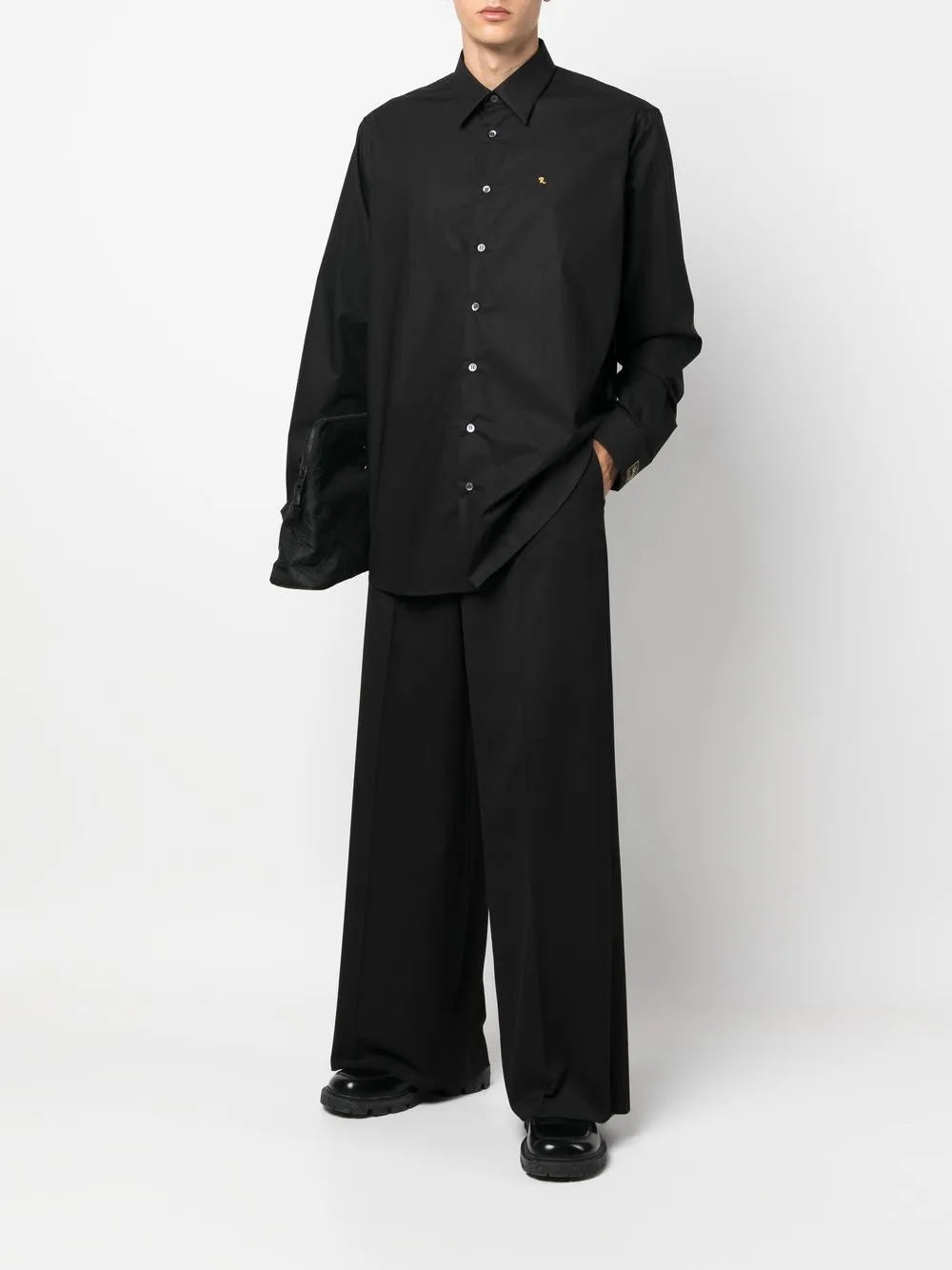 Logo-Embroidered Long-Sleeve Shirt