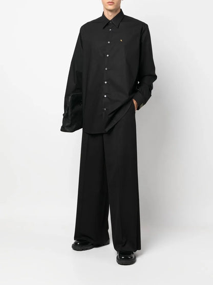 Logo-Embroidered Long-Sleeve Shirt