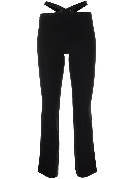 Criss-Cross Logo-Trim Leggings