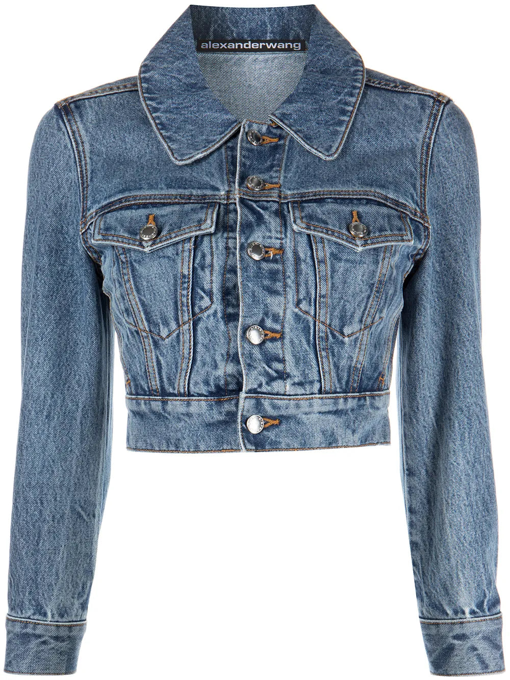 Cropped Denim Trucker Jacket