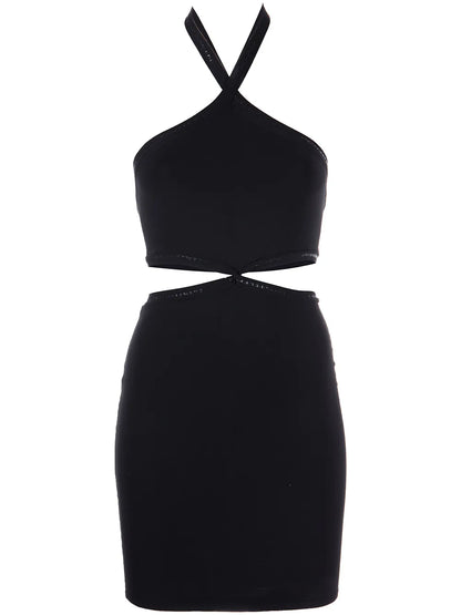 Halterneck Cut-Out Mini Dress