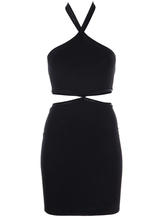 Halterneck Cut-Out Mini Dress