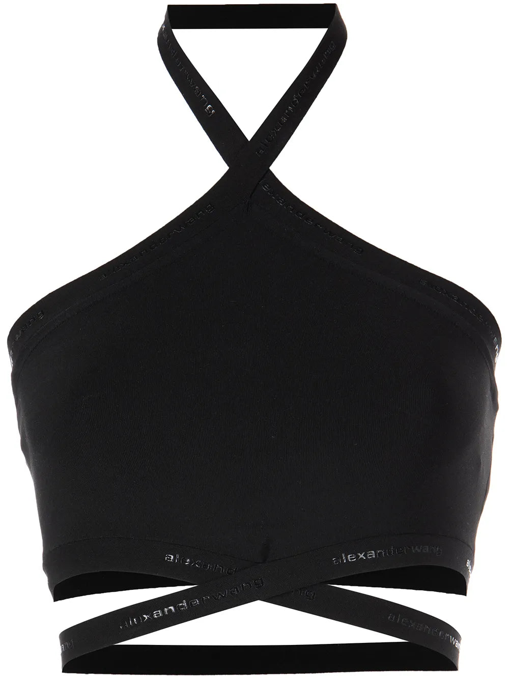 Halterneck Crossed Logo Vest