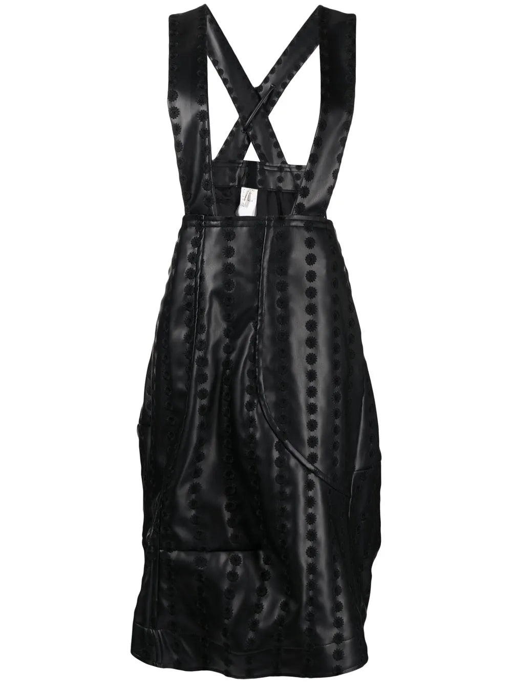 Faux-Leather Pinafore Skirt