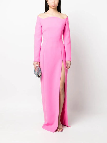 Off-Shoulder Floor-Length Dress