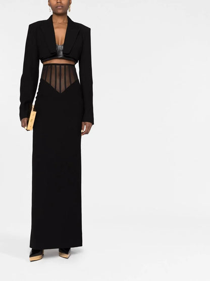 Cropped Single-Breasted Blazer