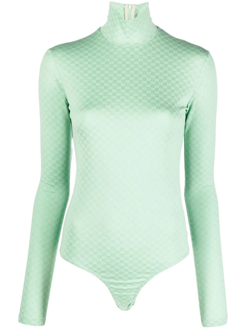 Jacquard Turtleneck Long-Sleeve Top