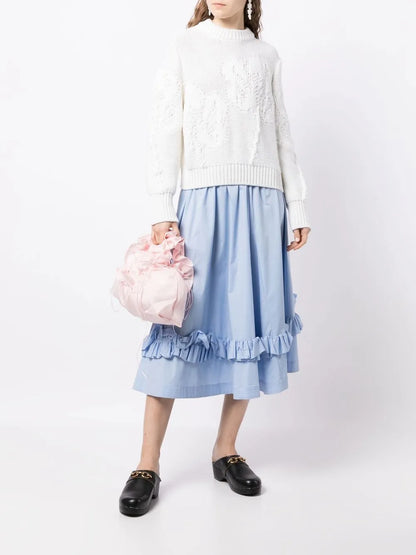 Open-Knit Virgin Wool Jumper