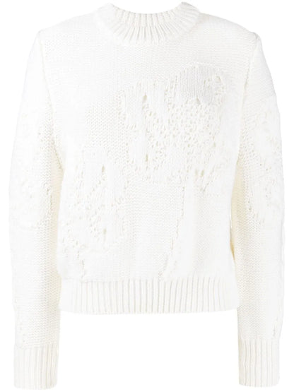 Open-Knit Virgin Wool Jumper