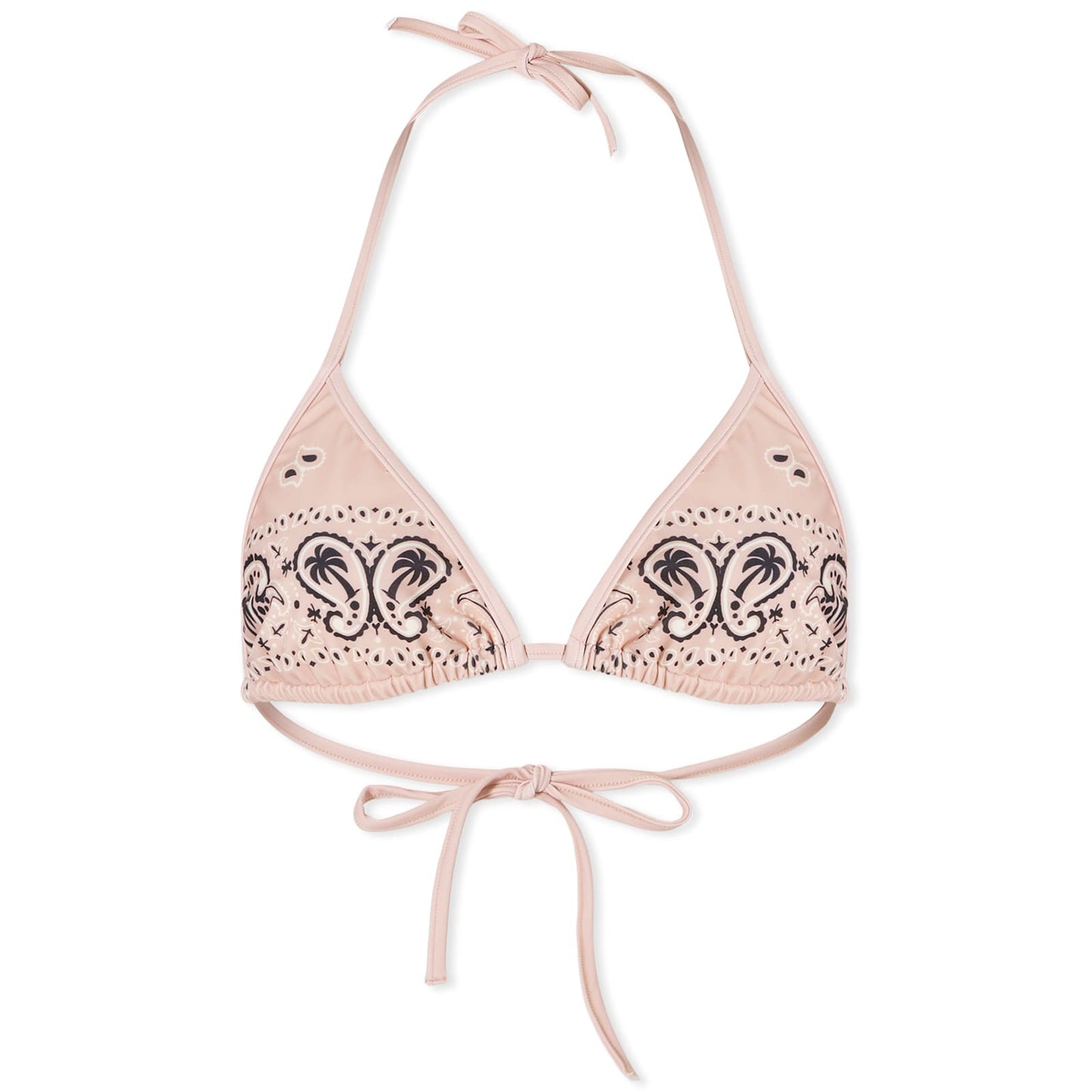 Paisley Print Triangle Bikini Top