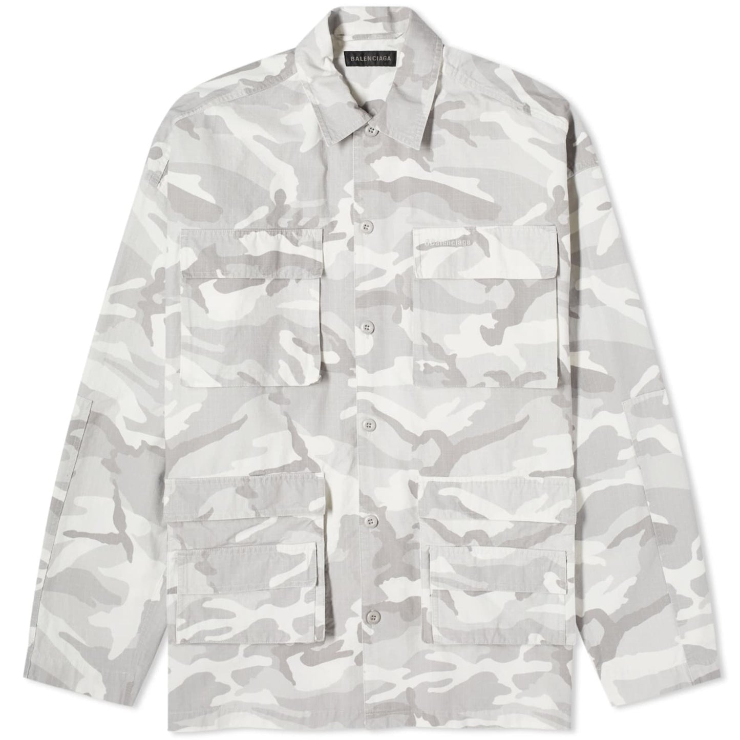 Camo Cargo Shirt Jacket