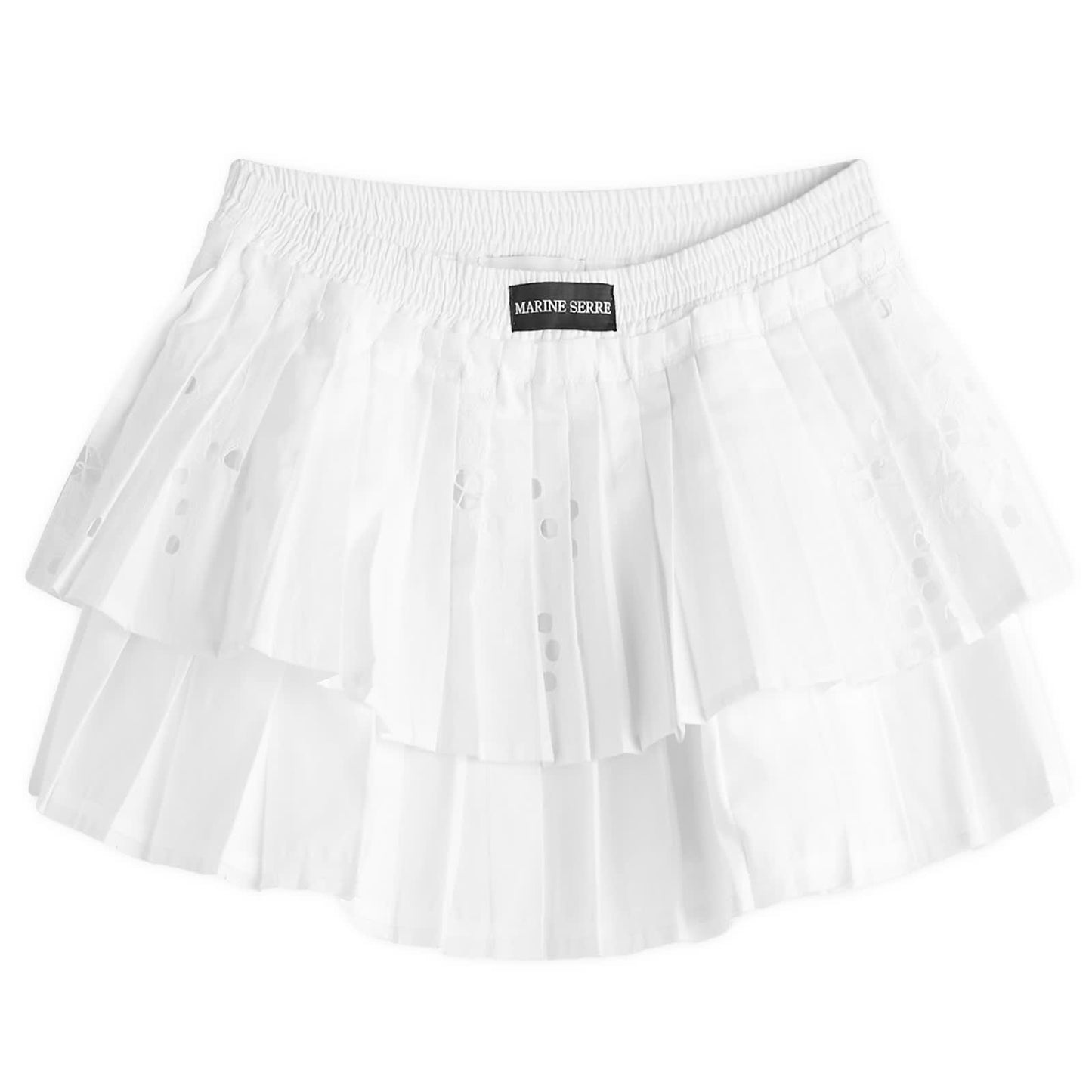 Upcycled Household Linen Pleated Skirt