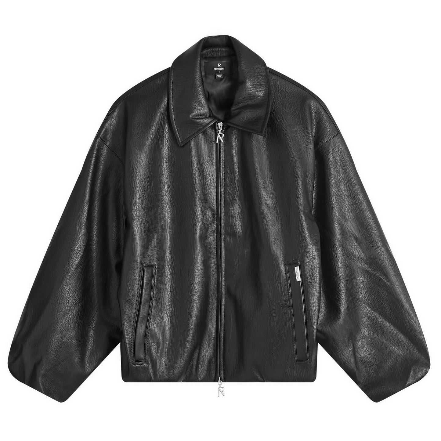 Faux Leather Bomber
