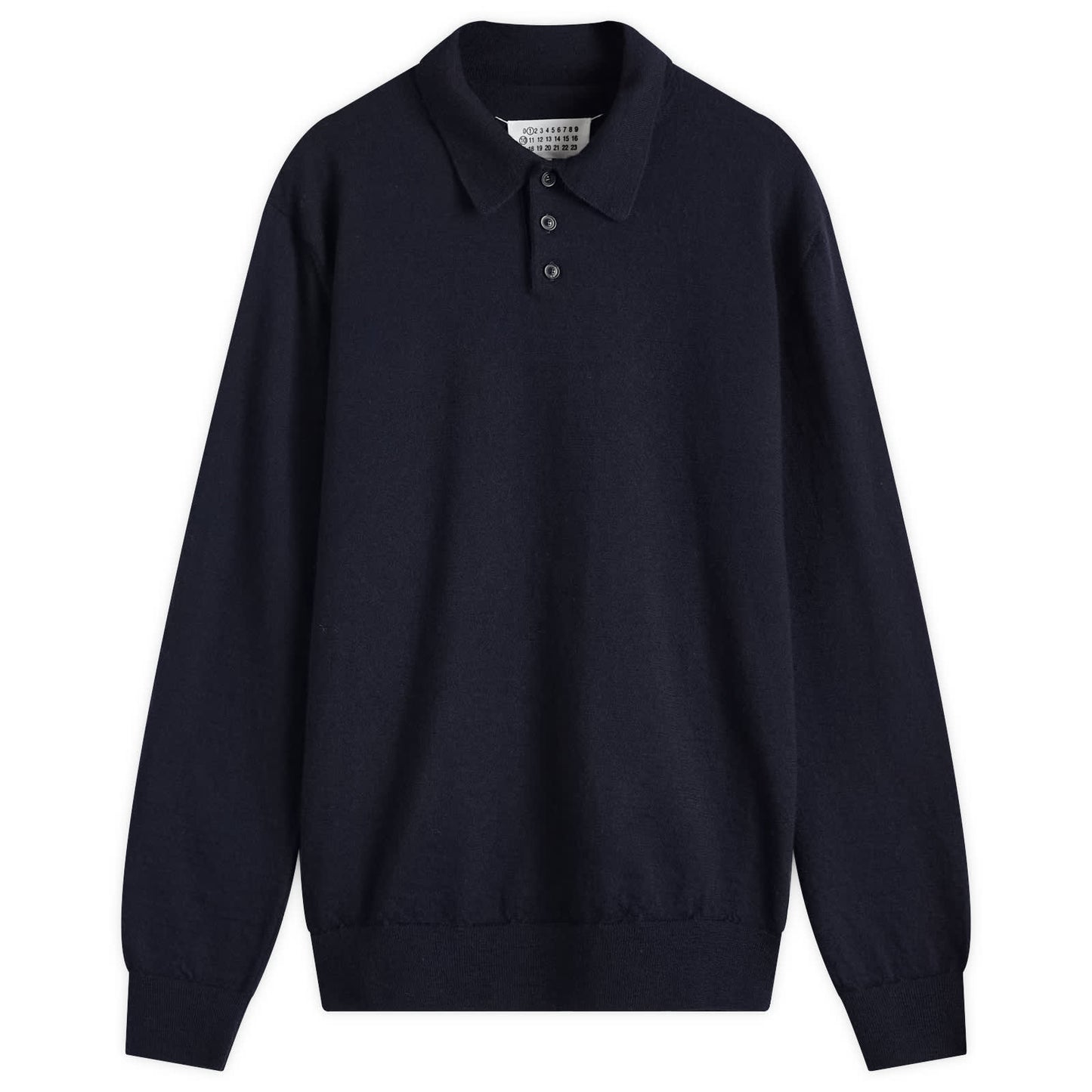 Long Sleeve Knitted Polo Shirt