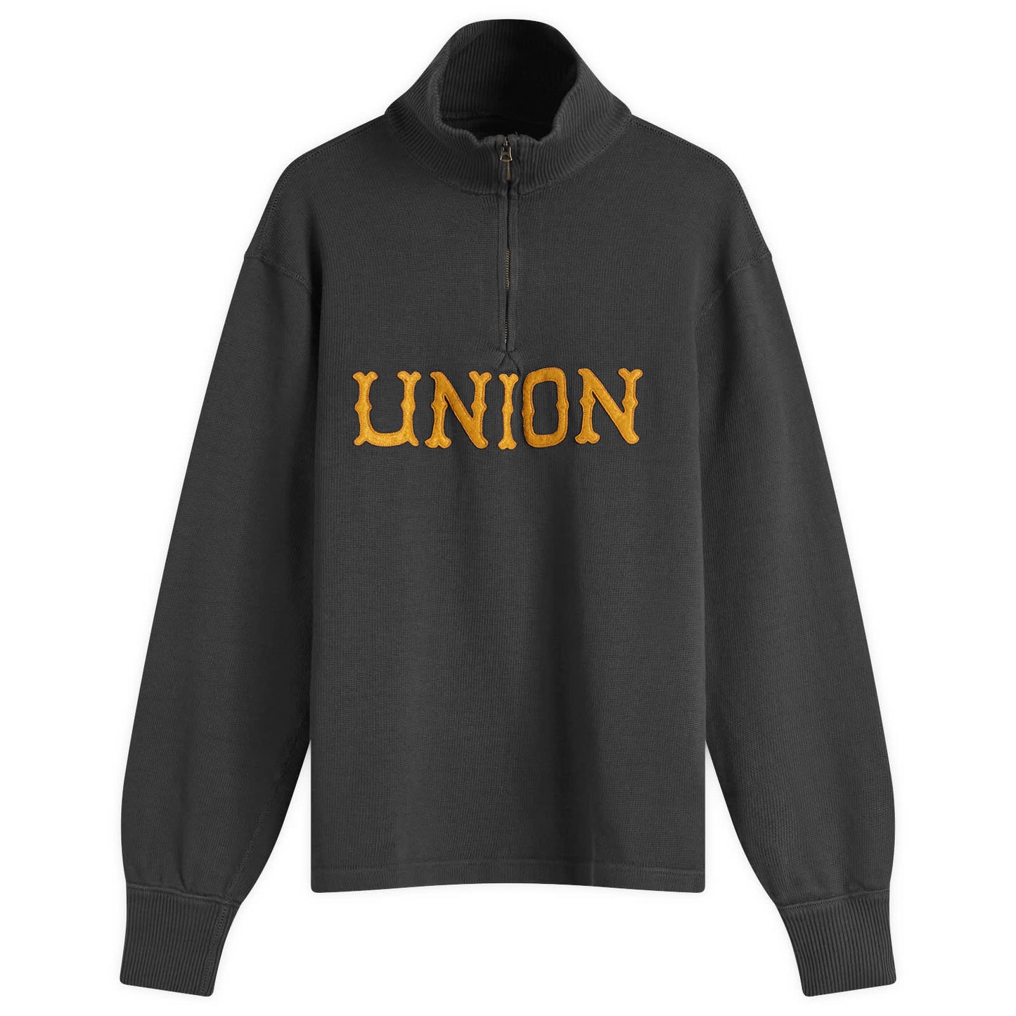 Union Applique Half Zip Knit