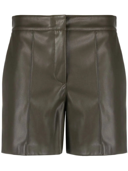 High-Waisted Faux Leather Shorts