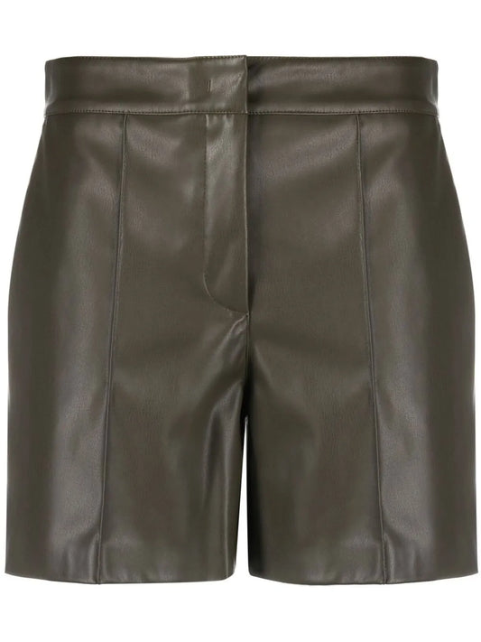 High-Waisted Faux Leather Shorts