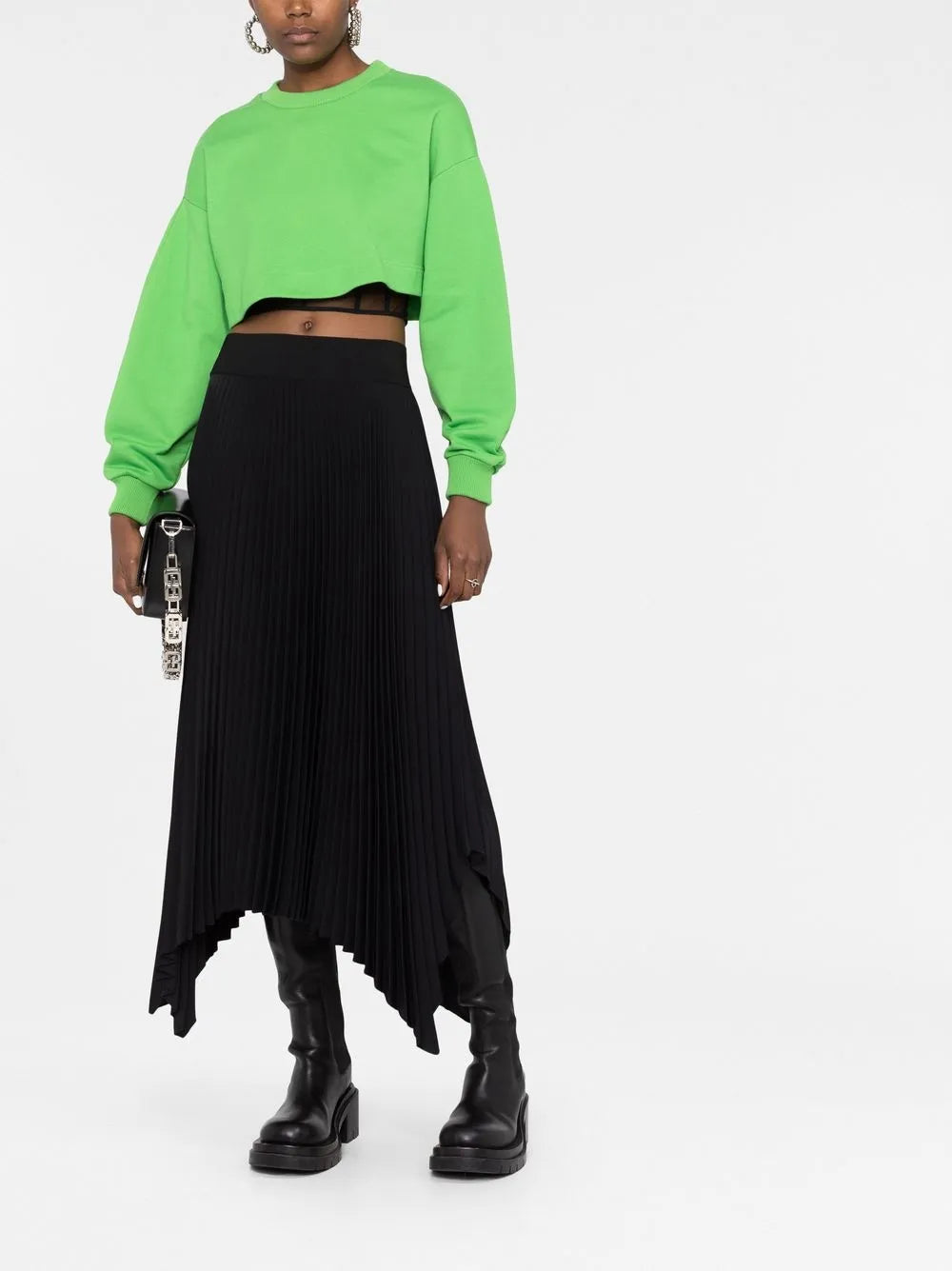 Layered Cropped Sweatshirt