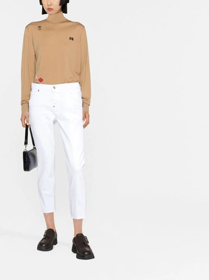 Logo-Embroidered Roll-Neck Jumper