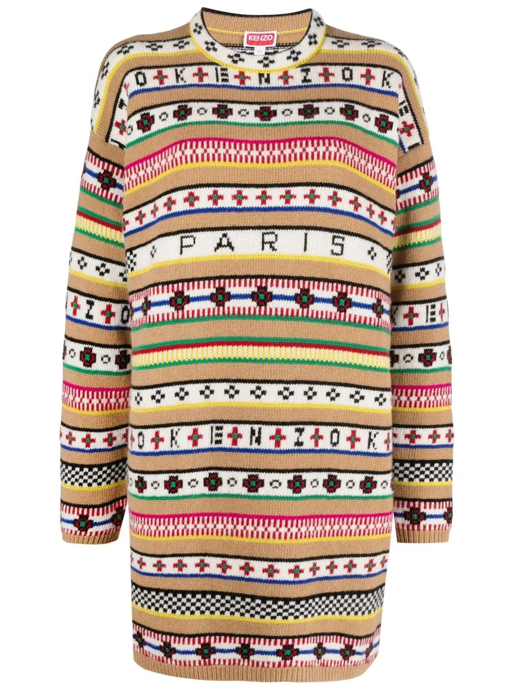 Intarsia-Knit Jumper Dress