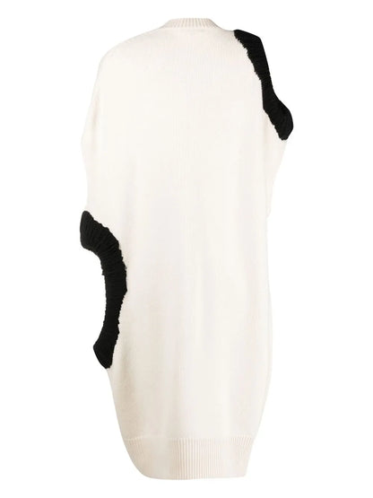 Colour-Block Virgin Wool-Cashmere Knitted Dress