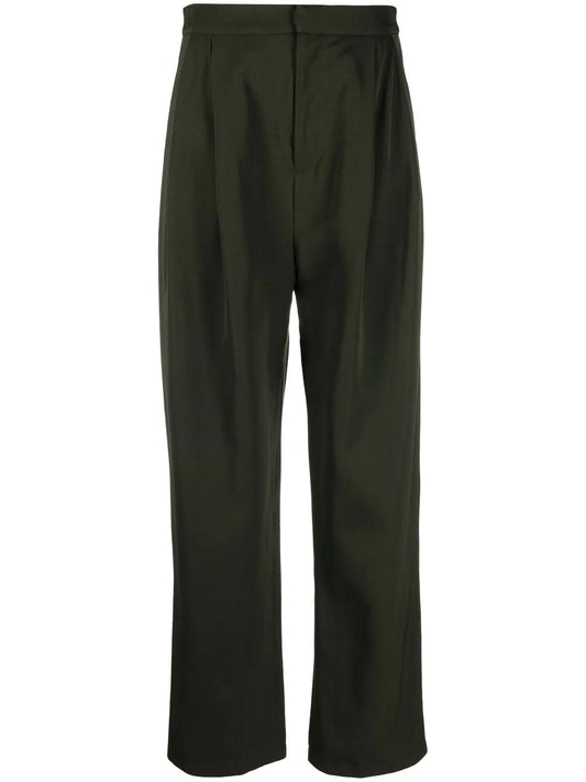 Pleated High-Rise Trousers