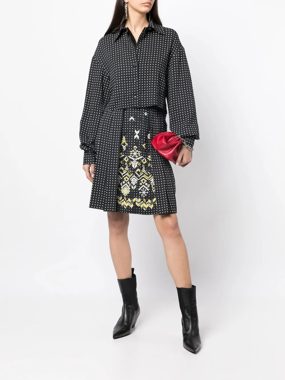 Polka-Dot Shirt Dress