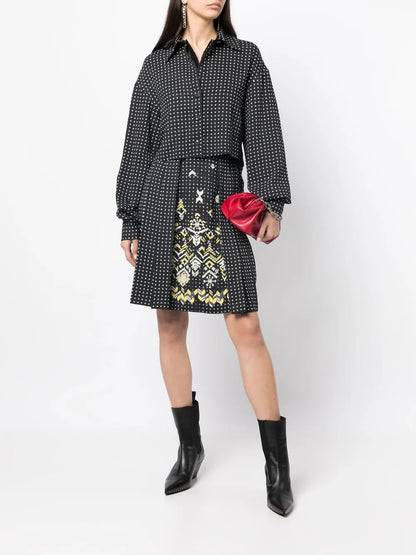 Polka-Dot Shirt Dress