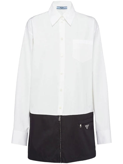 Two-Tone Panelled Shirtdress