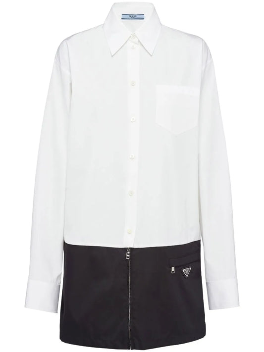 Two-Tone Panelled Shirtdress