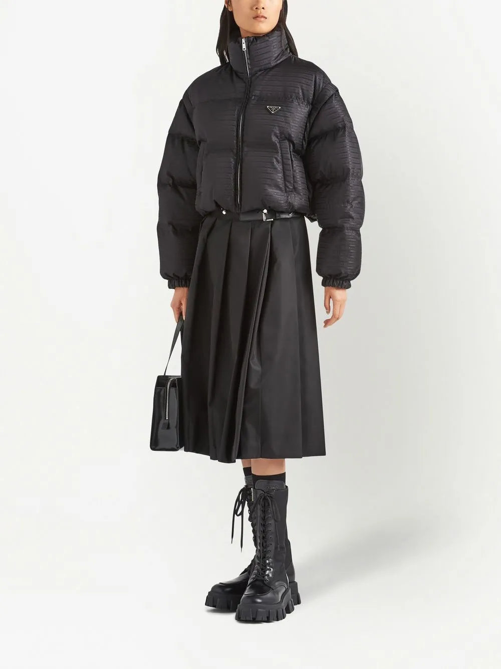 Re-Nylon Cropped Down Jacket