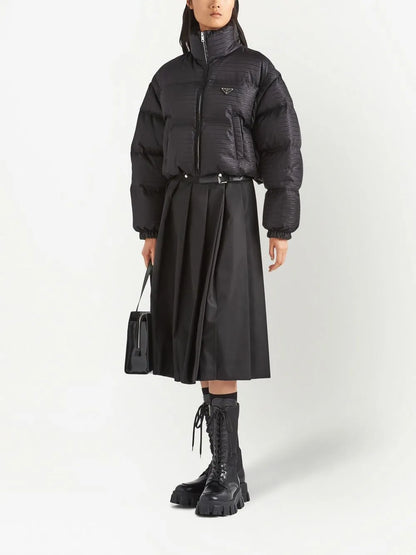 Re-Nylon Cropped Down Jacket