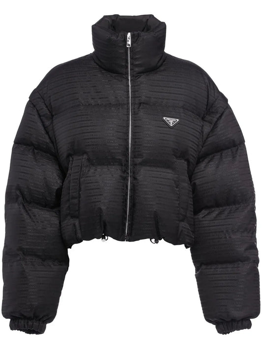 Re-Nylon Cropped Down Jacket