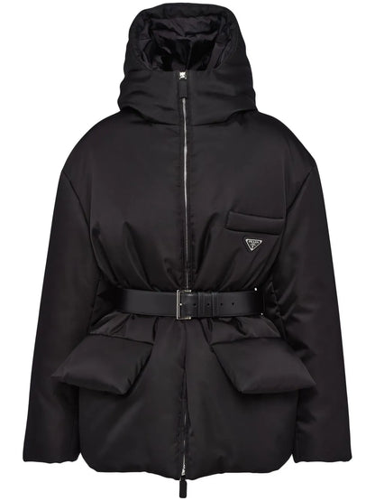 Re-Nylon Hooded Down Jacket