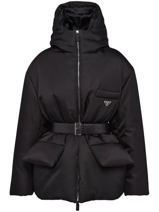 Re-Nylon Hooded Down Jacket