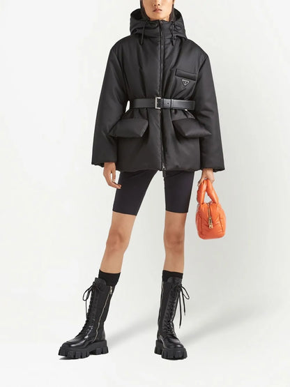 Re-Nylon Hooded Down Jacket