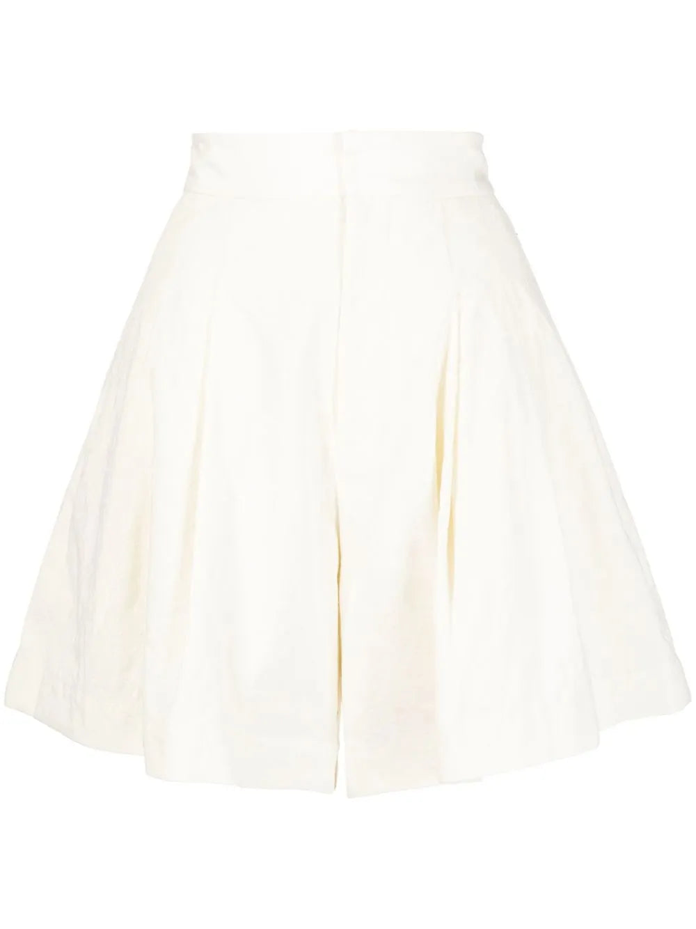 Pleated-Detail Jacquard Shorts