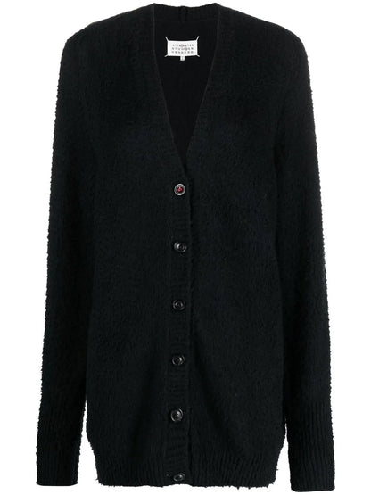 Piled V-Neck Cardigan