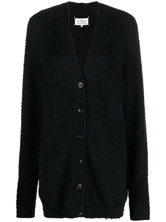 Piled V-Neck Cardigan