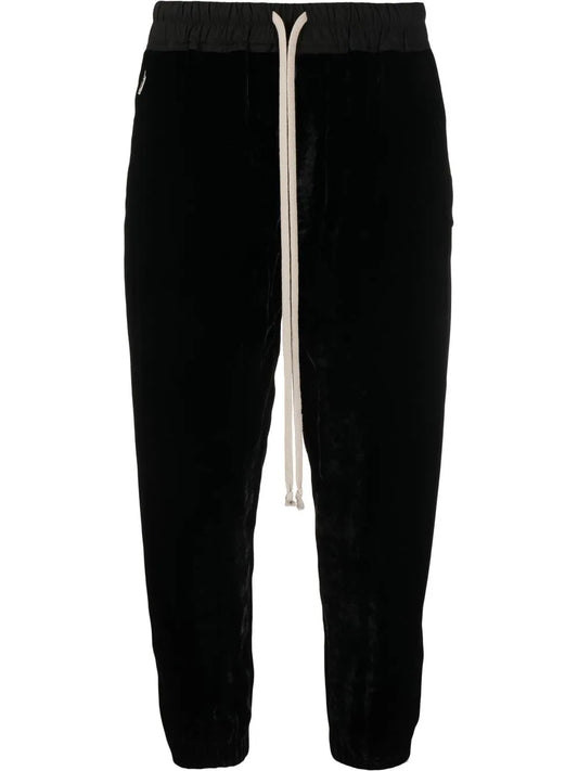 Drop-Crotch Cropped Track Pants