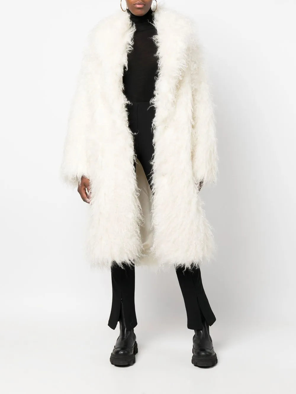 Mohair Mid-Length Coat