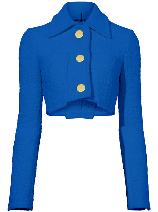 Bouclé Tweed Cropped Jacket