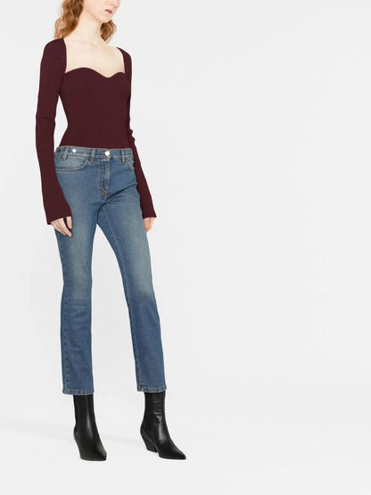 Mid-Rise Cropped Jeans