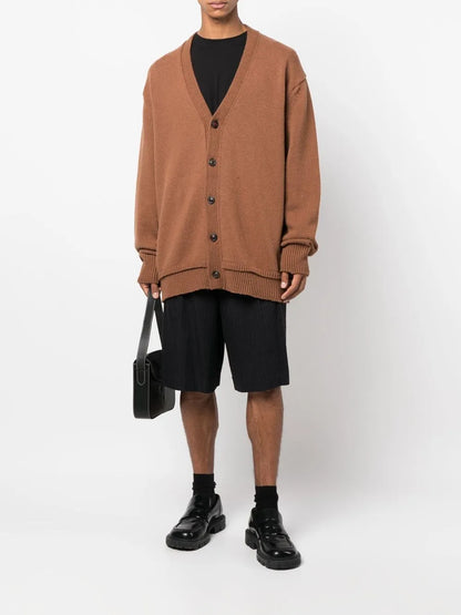Elbow-Patch V-Neck Cardigan