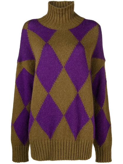 Argyle Intarsia Knit Jumper