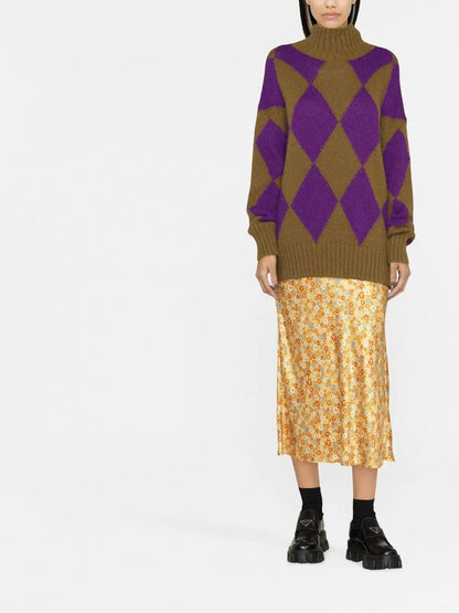 Argyle Intarsia Knit Jumper