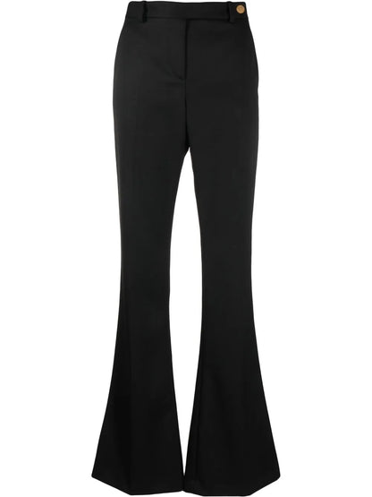 High-Waisted Flared Trousers