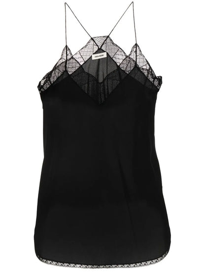 Lace-Trim Slip Top